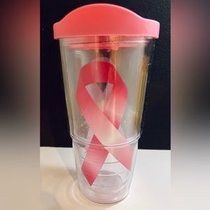 Breast Cancer Double Wall Travel Tumbler w/ Easy Sip Lid